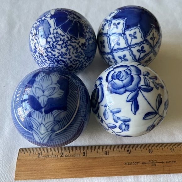 Art 4 Cobalt Porcelain Carpet Ballschinoiserie Orbs Poshmark